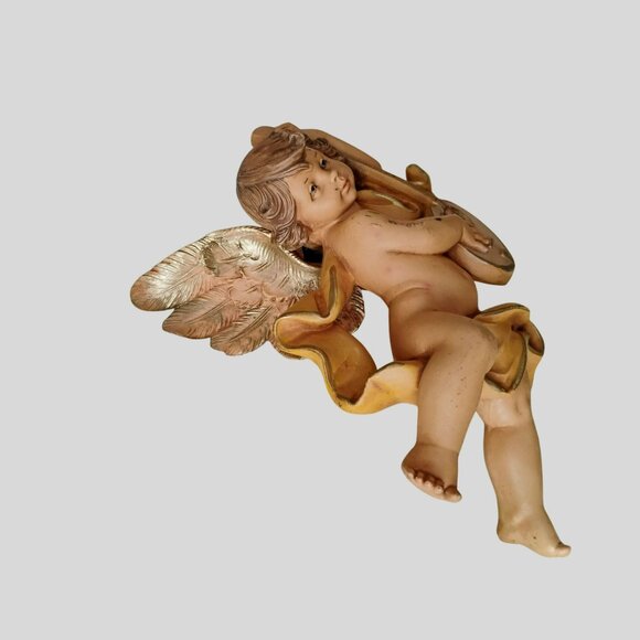 Vintage Depose Italy Angel Cherub Wall Art, Italian Simonetti Figurine 1984 Banj - Picture 6 of 7